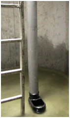 Arrivée calme en fond de citerne